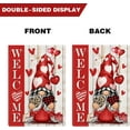 thumbnail image 4 of Valentines Day Gnome Garden Flags for Outside, Spring Love Valentines Garden Flags 12x18 Double Sided, Rustic Leopard Print Heart Holiday Lawn Flags, Spring Gnomes Decorations for Farmhouse, 4 of 6
