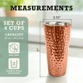 thumbnail image 3 of Inspired Living Stainless Steel Tumblers, Double-Wall Insulated Tumblers, Copper Finish, 20 oz, 4-Pack, 3 of 9