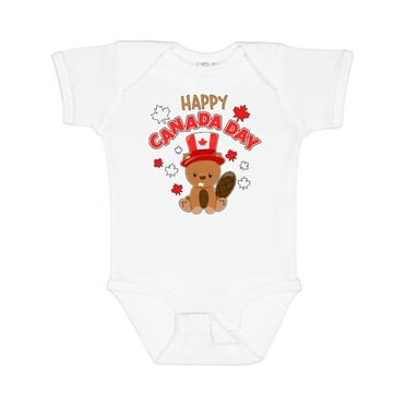 Inktastic Happy Canada Day Boys or Girls Baby Bodysuit