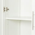 thumbnail image 4 of UBesGoo High Wardrobe and Kitchen Cabinet with 2 Doors and 3 Partitions to Separate 4 Storage Spaces, White, 4 of 11