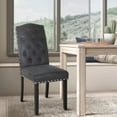 thumbnail image 3 of Sophia & William Upholstered Faux Leather Dining Chairs with High Back-Set of 2-Black, 3 of 6
