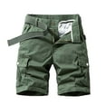 thumbnail image 2 of WREESH Men's Cargo Shorts Plus Size Cargo Shorts Multi-Pockets Relaxed Summer Beach Short Pants Outdoor Workout Shorts Olive Green, 2 of 5