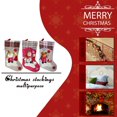 thumbnail image 3 of CUITING Santa Snowman Reindeer 3D Plush Multi-color Fur Christmas Stockings  with Faux Cuff 10.6” (3 Count), 3 of 7