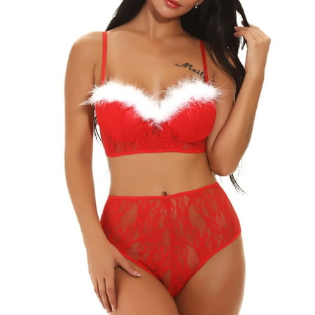 

TKing Fashion Christmas Plus Size Women Sexy Underwear Spice Suit Temptation christmas costumes for Women - Red M