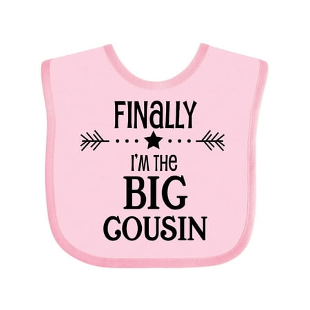 

Inktastic Finally I m the Big Cousin Gift Baby Boy or Baby Girl Bib