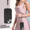 thumbnail image 6 of Wallet Case for Apple iPhone 14, with Crossbody Shoulder Strap & Hand Wrist Cards Holder Zipper Pocket Stand Feature Full Protective Shockpoof Phone Case for iPhone 14, Black, 6 of 8