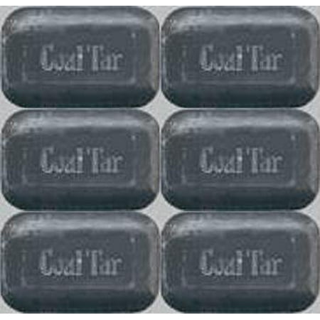 Coal Tar Bar Soap for - Relieves Itchy Dry & Flaky Skin 6 Count by Soap