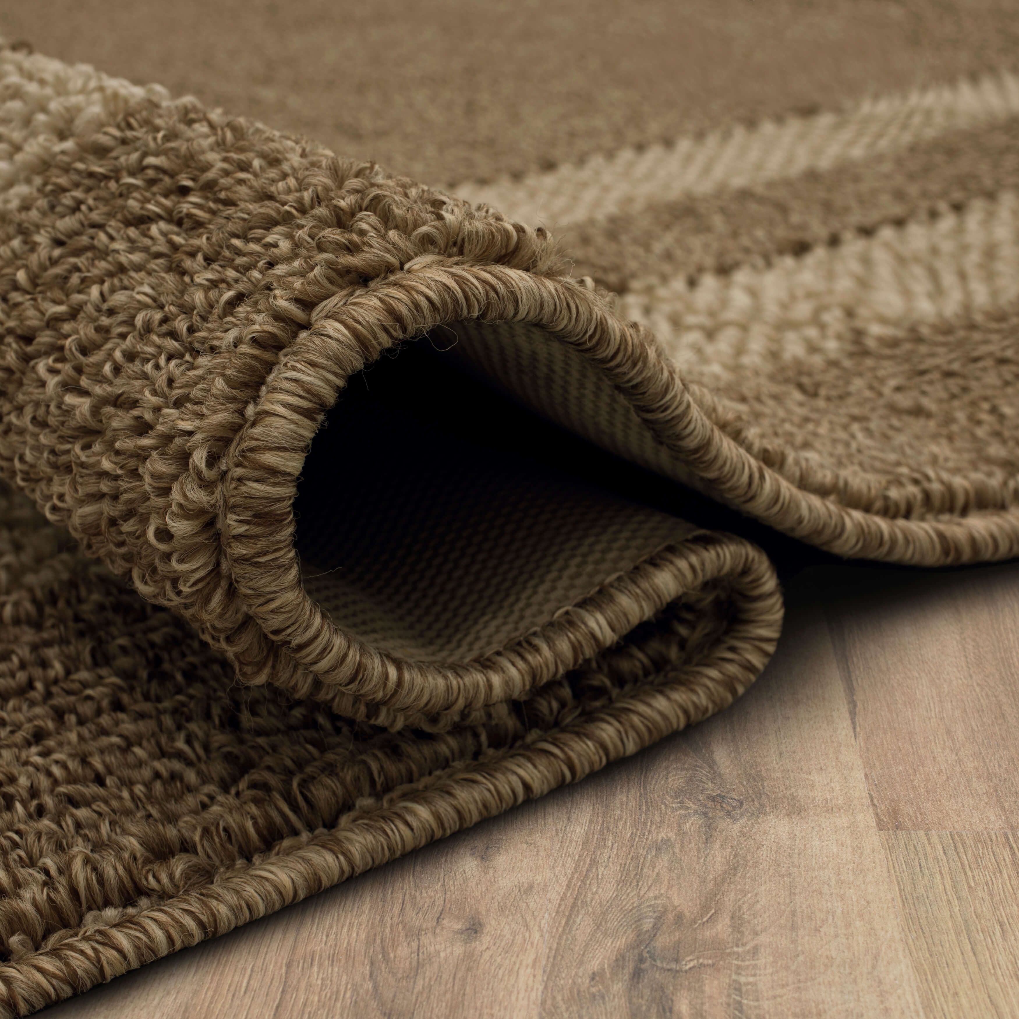 Mohawk Home Hall Border Tufted Polyester Indoor Area Rug, Praline/Tan, 2' x 7'
