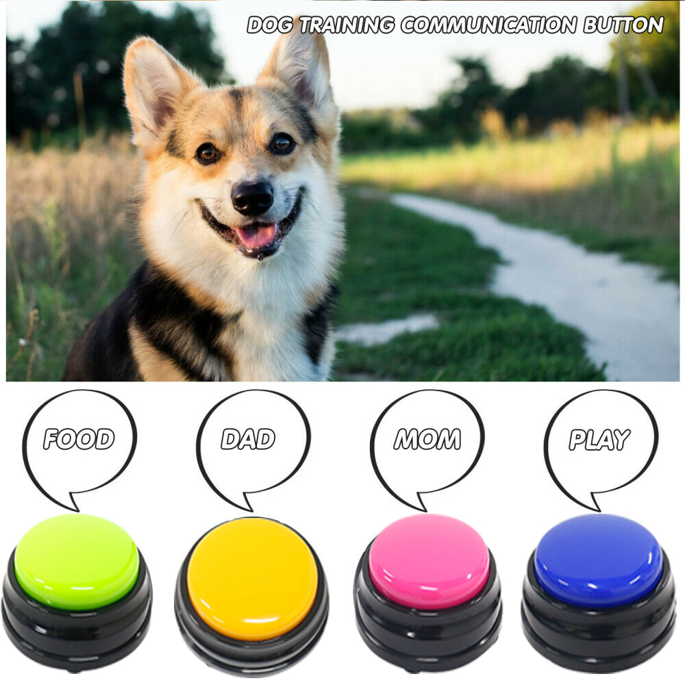 Recordable Button for dog Communication, Pet Training Record Answer