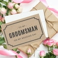thumbnail image 4 of Koyal Wholesale Groomsmen Wedding Day Gift Cards with Envelopes set of 8 Kraft Brown Art Deco On My Wedding Day Cards, 4 of 5