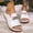 White, variant on Women Open Toe Slide Wedge Sandals Flat Arch Support Stable Platform Flat Heel
