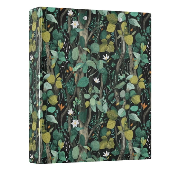 Three Ring Binder Vines and Vegetation 1.5 Inch Round Binder D-Rings for Office Supplies and More