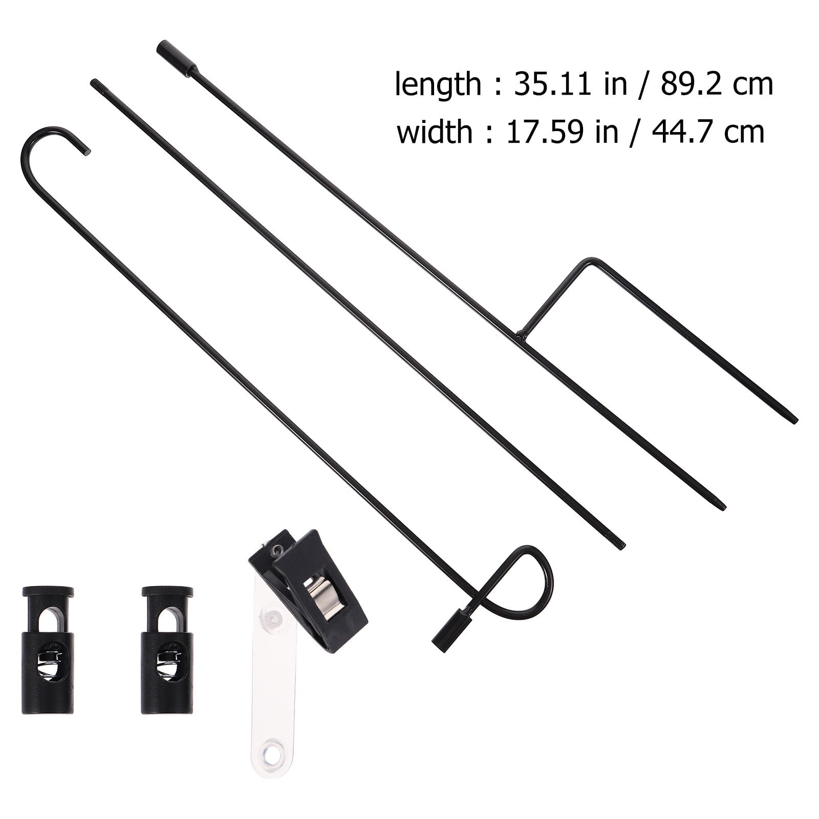 GARVALON 1Pack Iron Garden Flag Display Frame for Yard 89.2x44.7in