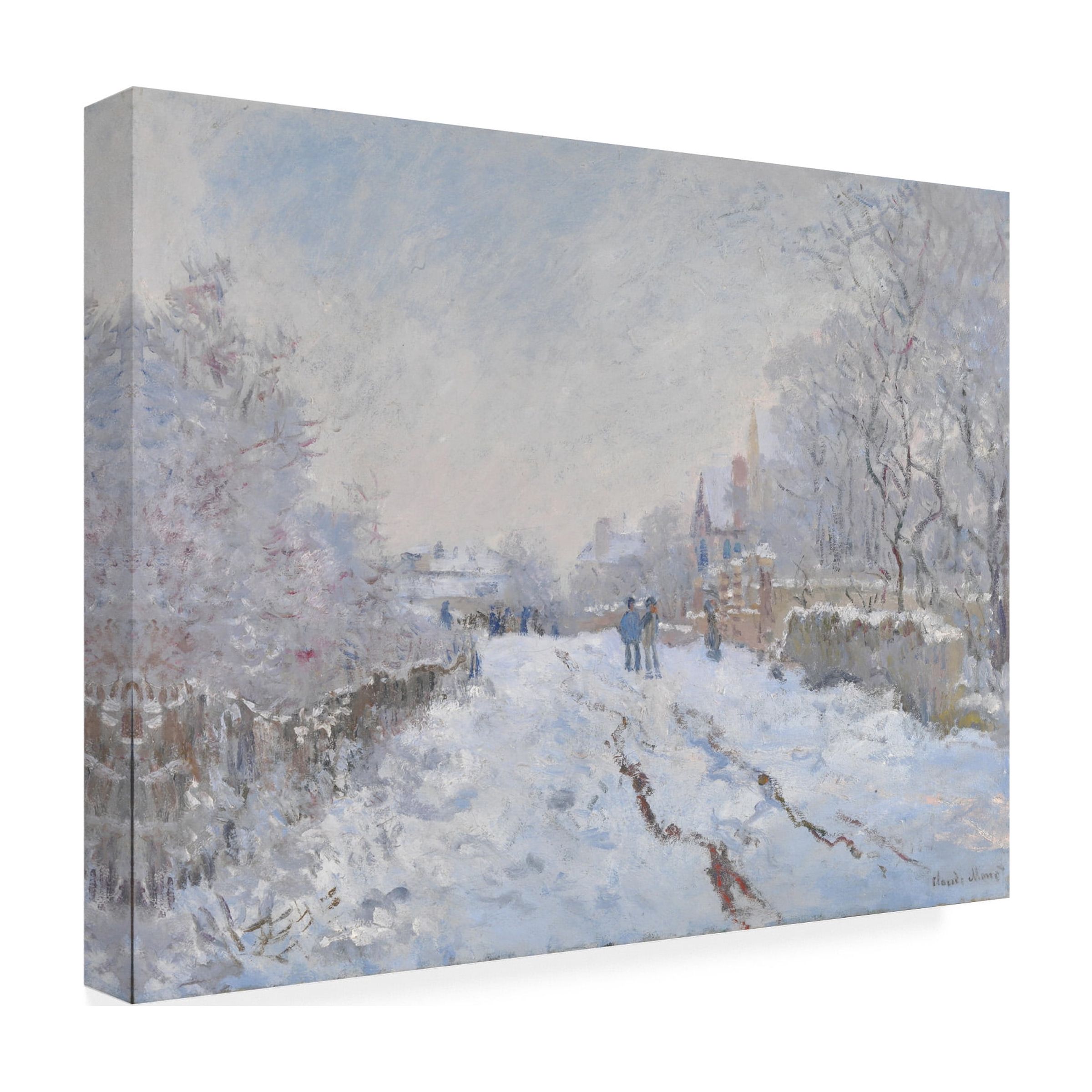 Monet 'Snow At Argenteuil' Canvas Art