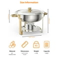 thumbnail image 2 of GARVEE Chafing Dish Set, 5QT Stainless Steel Chafers with Lid Holder, 6-Pack, 2 of 8
