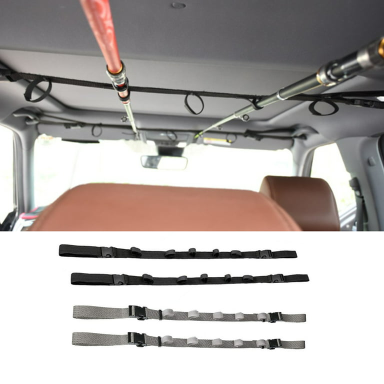 Mightlink 2Pcs Car Fishing Rod Rack Strong-webbing Strong Adhesion Fastener  Tape Adjustable Buckle High Load-bearing Storage Carrier Rust-proof Car  Adjustable Fishing Rod Holder for Automobile 
