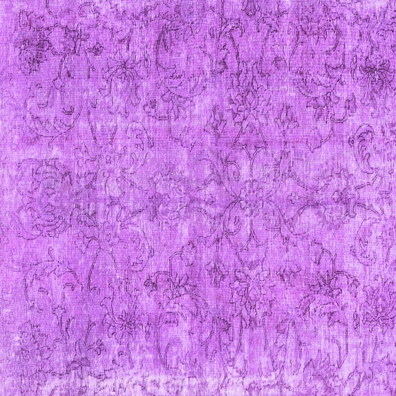 Ahgly Company Indoor Square Persian Purple Traditional Area Rugs, 3' Square