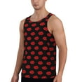 thumbnail image 2 of Fotbe Red Beautiful Lips Pattern Men's Quick Dry Workout Tank Top Gym Muscle Tee Fitness Bodybuilding Sleeveless T Shirt Breathable Workout Shirt-Medium, 2 of 9