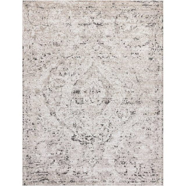 Unique Loom Tapis Ton sur Ton Portland 9' x 12' Rectangle Beige/ivoire