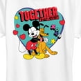 thumbnail image 3 of Disney - Together Fur Ever Mickey Pluto - Women's Short Sleeve Graphic T-Shirt, 3 of 5