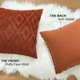 thumbnail image 5 of decorUhome Set of 2 Decorative Throw Pillow Covers 18X18, Soft Pillow Covers for Couch, Rust, 5 of 9