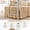 Camel-grid, variant on Queen Size Bed Skirt, Ruffled Bed Skirt with Split Corners, 14 Inch Drop, Boho Style, Light Camel Color, Hotel Quality Bed Skirt