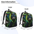 thumbnail image 2 of Rocae Realistic Style Wolf Warrior for Canvas College Laptop Backpack for Men Women-Small, 2 of 5