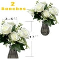 thumbnail image 3 of Ukeler Bridal Fake Silk Rose Flowers Bouquet for Home Decoration Party Festival Wedding Decor, 3 of 6