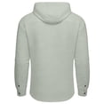 thumbnail image 4 of XuJwPNcy Mens T-Shirts Long Sleeve Button Down Shirts Shacket Drawstring Hooded Tops Breathable Work Clothes with Pockets, 4 of 7