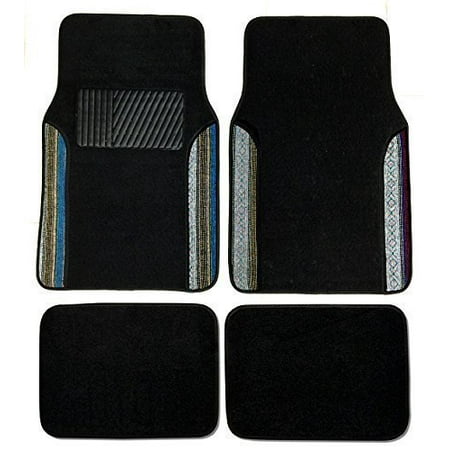 Premium Carpet 4PC Front & Rear Driver Passenger Floor Mats Cars Trucks Sedans SUVs (Baja Inca)