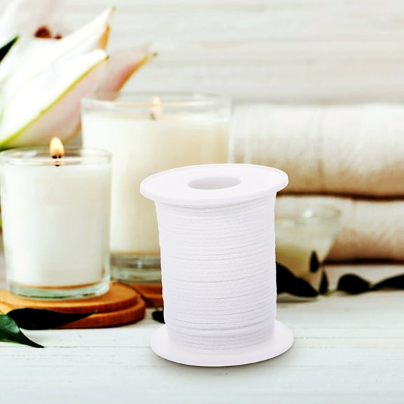 PTOOTP Candle Wicks Polyester Cotton with Aluminum Core Assorted Colors Set for Candle Making Supplies