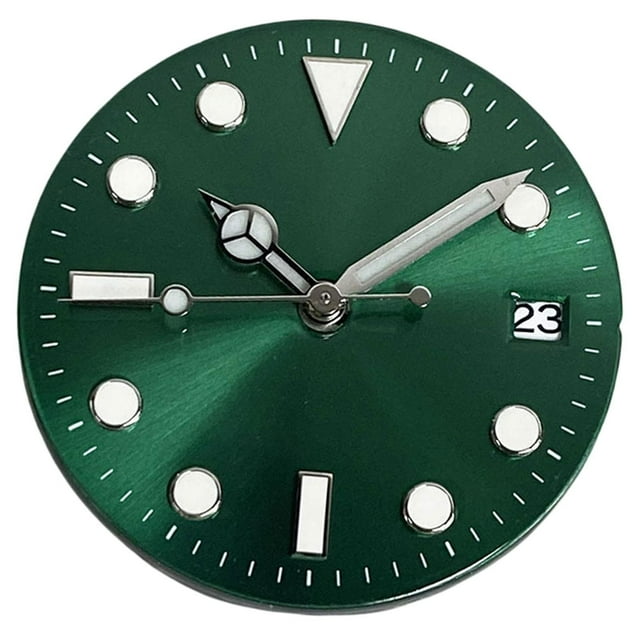 Esfera de reloj de 28,5 mm para modificación de movimiento NH36/NH35, elegante, verde luminoso