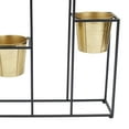 thumbnail image 5 of CosmoLiving by Cosmopolitan 21" x 31" 4 Tier Gold Metal Planter with Black Removable Stand, 5 of 8