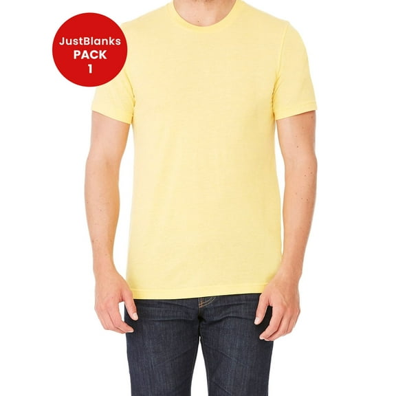 JustBlanks Jersey Tee Coverstitched Collar Sleeves Shoulder to Shoulder Taping