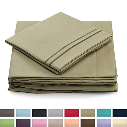 Cosy House Collection Twin Size Bed Sheets Sage Green Bedding Set