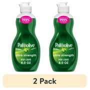 (2 pack) Palmolive Ultra Strength Liquid Dish Soap, Cuts Grease and Grime, No Soaking Needed, 8 fl oz Bottle