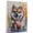 Akita, variant on Wire Fox Terrier Dog Stretched Canvas Size 8x12 – American Football Canvas Print of Funny Wire Fox Terrier Dog Wall Art, American Football Sports Wall Decor, Dog Lover