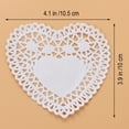 thumbnail image 2 of Miangastore 250Pcs 4 Inch Wedding Tableware Decoration Hollow Love Heart Placemats Oil Proof Floral Paper Doilies Cake Baking Paper Mats (White), 2 of 8