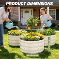 thumbnail image 2 of SHALL 2x2x1ft Galvanized Raised Garden Bed Kit,  3 Pcs Rot-Resistant Metal Planter Boxes Outdoor for Vegetables Flowers, White, 2 of 8