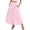 M386 Pink, variant on Tfken Summer Skirts For Women Low Waist Solid Color A Line Long Skirts Fashion Casual Daily Wear Female Comfortable Clothes Black