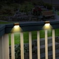 thumbnail image 2 of Juego de 4 luces LED solares de pared con luz cálida, apliques de pared para exteriores, IP65 resistente al agua, iluminación decorativa de pared, luz para vallas, patios, jardines, puertas de entrada, 2 of 5