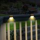thumbnail image 2 of Juego de 4 lámparas solares LED de luz cálida para exteriores, apliques de pared impermeables IP65, iluminación decorativa de pared, lámpara de pared para valla, patio, jardín, puerta de entrada, esca, 2 of 5