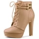 thumbnail image 1 of Botines con plataforma Allegra K para mujer Desnudo 39, 1 of 6