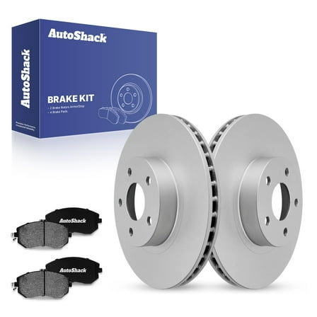 AutoShack 10.91" (277 mm) Front Vented Brake Rotors Coated   Ceramic Brake Pads | Replacement for 2010-2016 Subaru Impreza 2013-2016 Scion FR-S 2013-2016 Subaru BRZ | 6-PC Brake Kit | ArmorStop