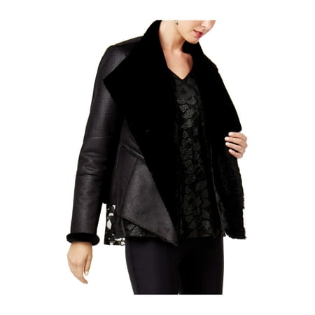 Lined Shearling Vest - Alfani Womens Faux-Shearling-Lined Motorcycle Jacket deepblack M