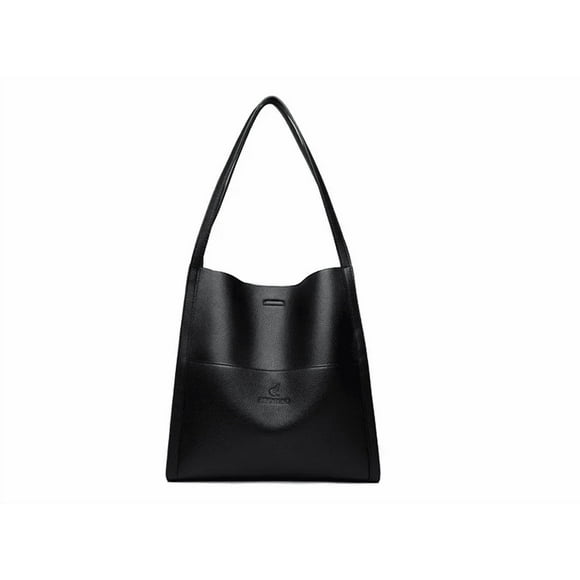 Bolso Para Mujer De Cuero Bolsa Tote Dama Bandolera Hombro Xtellar negro