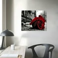 thumbnail image 4 of Nawypu  Canvas Print Black and White Red Rose Canvas Art Painting Red Wall Art Decorations Flower Picture on Canvas for Home Decor Stretched and Framed Ready to Hang, 4 of 5