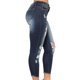 thumbnail image 4 of ICHUANYI Clearance Women's Solid Color Ripped Trousers Casual Pants With Pockets(Dark Blue, XL) ICHUANYI WER2023081200340, 4 of 9