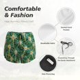 thumbnail image 4 of Fuzoiu Thorns Of Macro Cactus Print Women's Athletic Shorts, Double-Layer Running Shorts with Pocket,Women's Workout Shorts for Yoga, Gym, and Workouts-XX-Large, 4 of 7