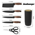 thumbnail image 6 of 6-Piece Black Kitchen Knife Set for Home, Anti-Rust Non-stick Stainless Steel Sharp Chef Knife Set with Universal Block for Kitchen, 6 of 8